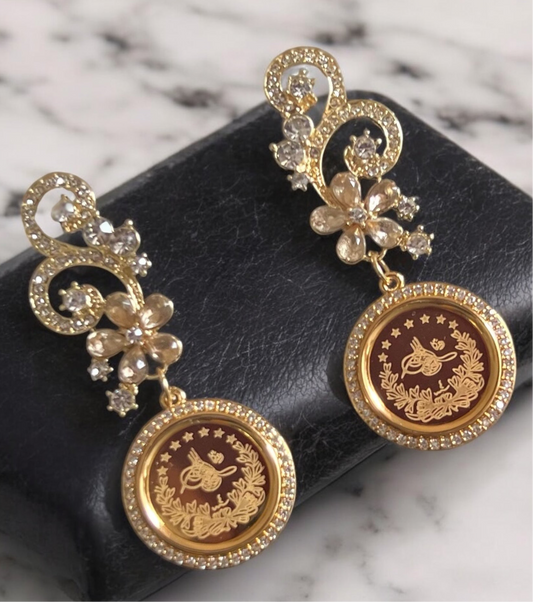 Lifta II Gold flower earrings