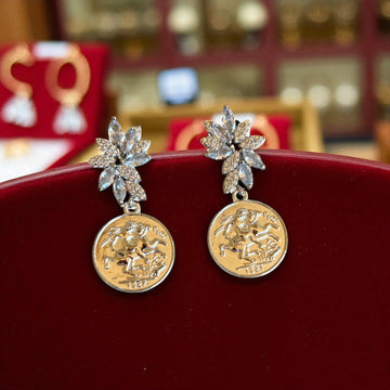 Surif silver coin earrings