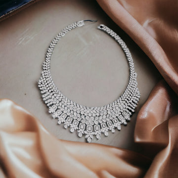 Ramallah luxury Bridal accessories set crystal and silver