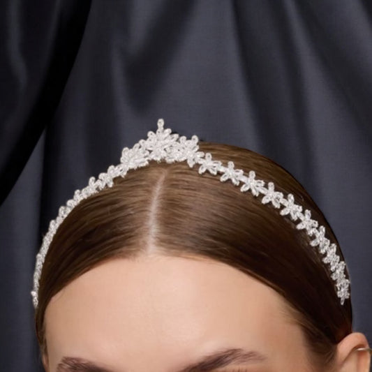 Bessan Bridal Crown with Zircon Stone