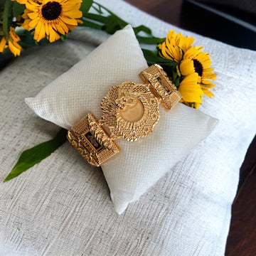 Al-Quds Pleated Gold Bracelet