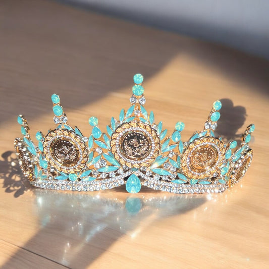 Dheisheh II Aqua and Gold crown