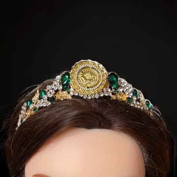 Dayr Tarif Gold and Green tiara