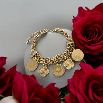 Bayt Dajan pleated gold Bracelet