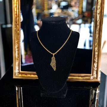 Palestine Map Necklace
