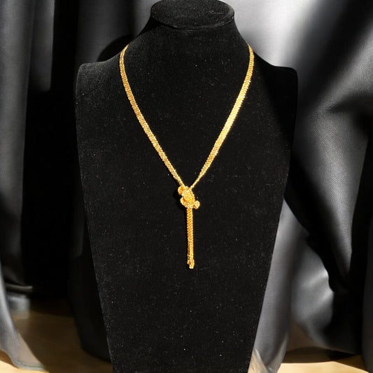 Ramallah II 21k pleated gold multi wear necklace