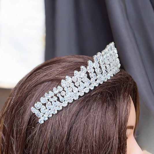 Sanjl Zircon Stone Bridal Crown
