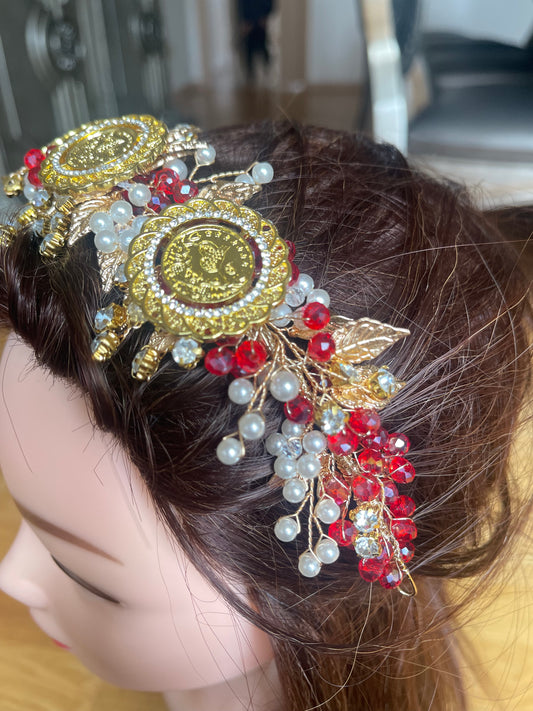 Nablus Red and Gold headpiece