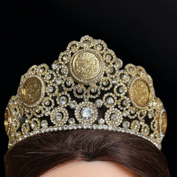 Halhul Gold coins crown luxurious high quality gold