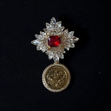 Umm Safa Silver coin Brooch high fashion handmade