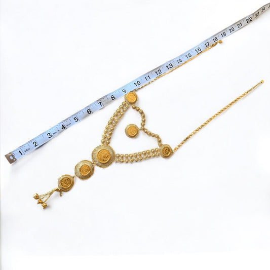 Sanur Pleated Gold 4pcs jewelry set