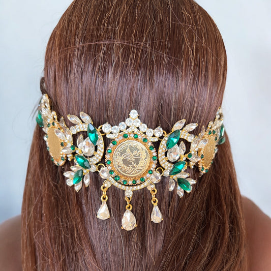 Bayt Hanina II Green and Gold headpiece