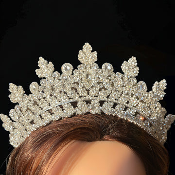 Haifa Bridal silver crystal crown