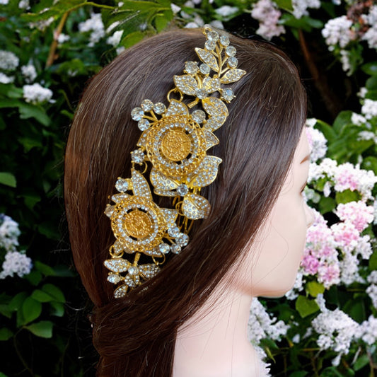 Jericho Two Coins Golden Hair Comb Top-High Quality Fashion Hair Comb.