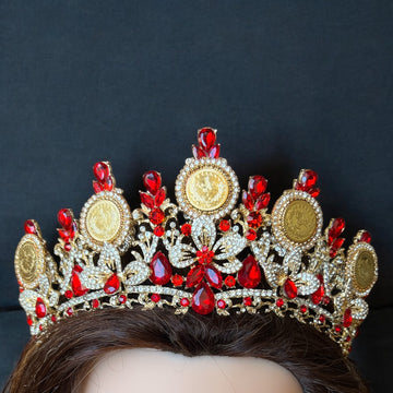 Deir Dibwan II red and gold crown