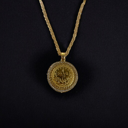Yatta Golden Plated metal Necklace with coin pendant Quality Jewelry