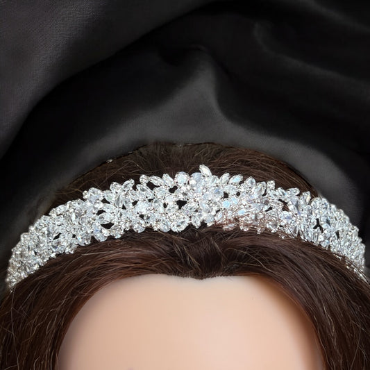 Bir~Zeit Zircon Stone Bridal Crown