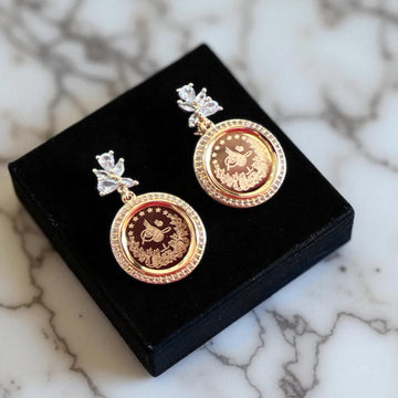 Ni'ilya crystal and coin earrings