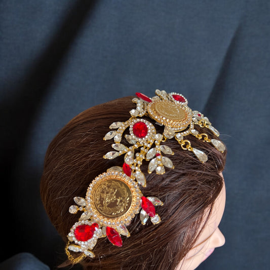 Bayt Hanina II Red and Gold Three coins headpiece