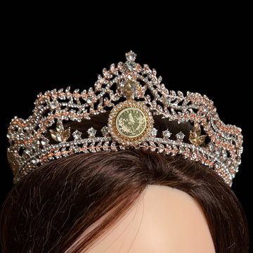 Kawfakha light orange/ Peach mini coin crown