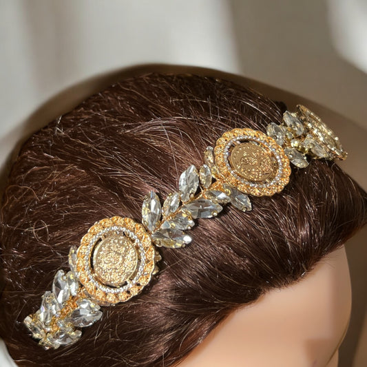 Dayr Tarif II Gold three coin headband