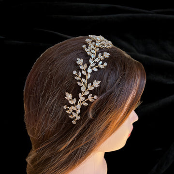 Nablus crystal gold headband