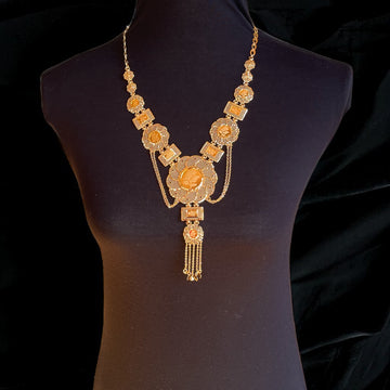 Hawara Pleated Gold Necklace set