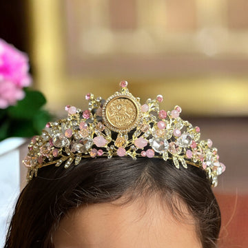 Judy Gold and pink tiara