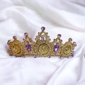 Akka Purple Gold Henna Crown beauty golden Henna Crown Jewelry
