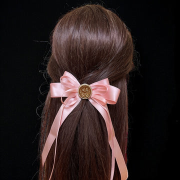 Julia Pink Bow clip with coin