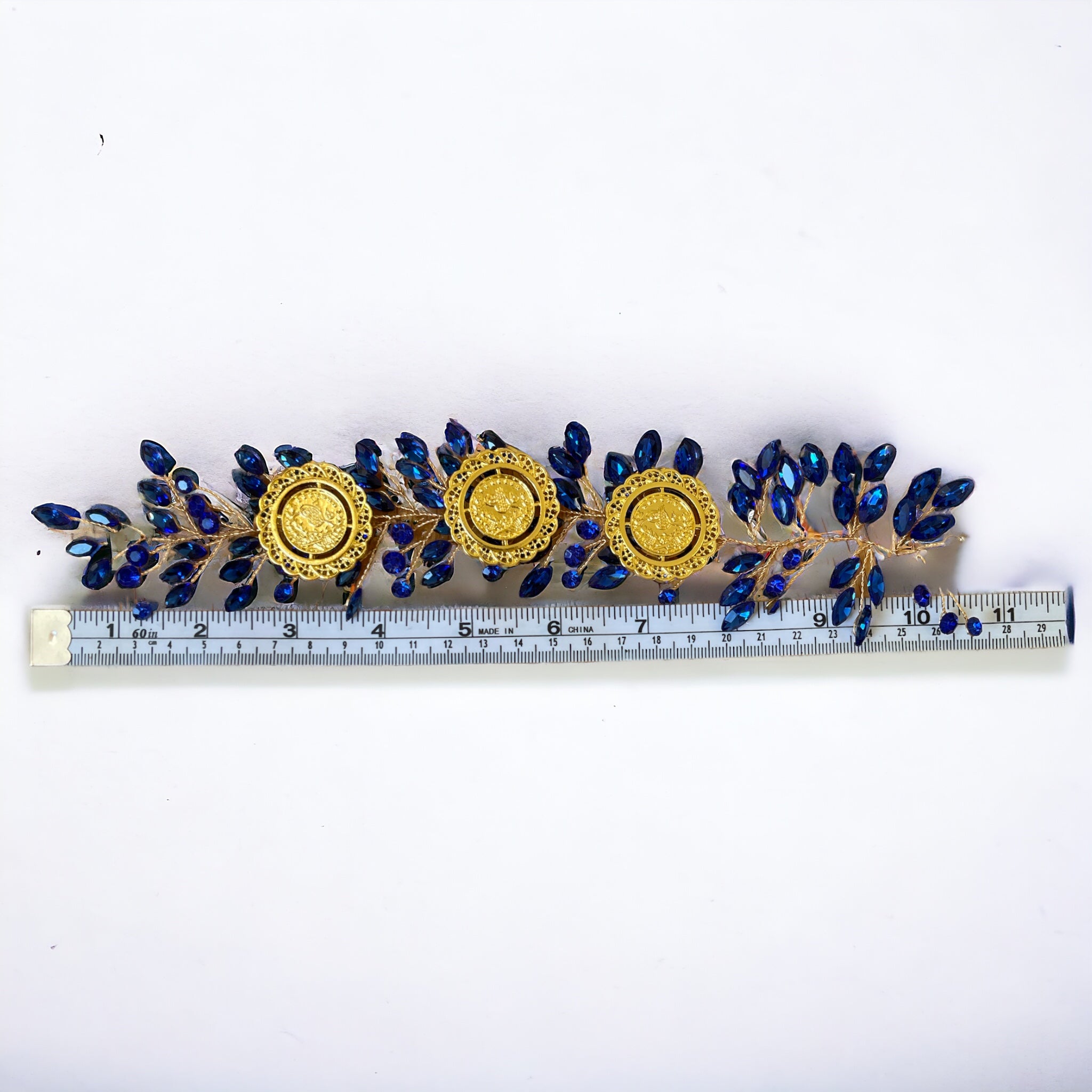 Bani Suheila Coins lira blue stone headband Fashion