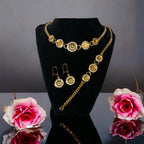 Tubas Gold lira coin jewelry set