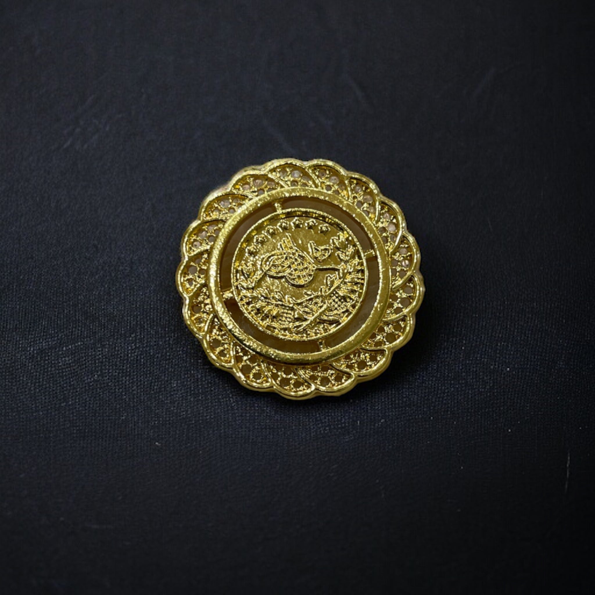 Rammun Mini lira coin Brooch luxurious unique accessory