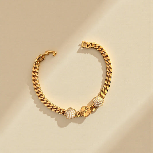 Ramallah pleated 18k bracelets