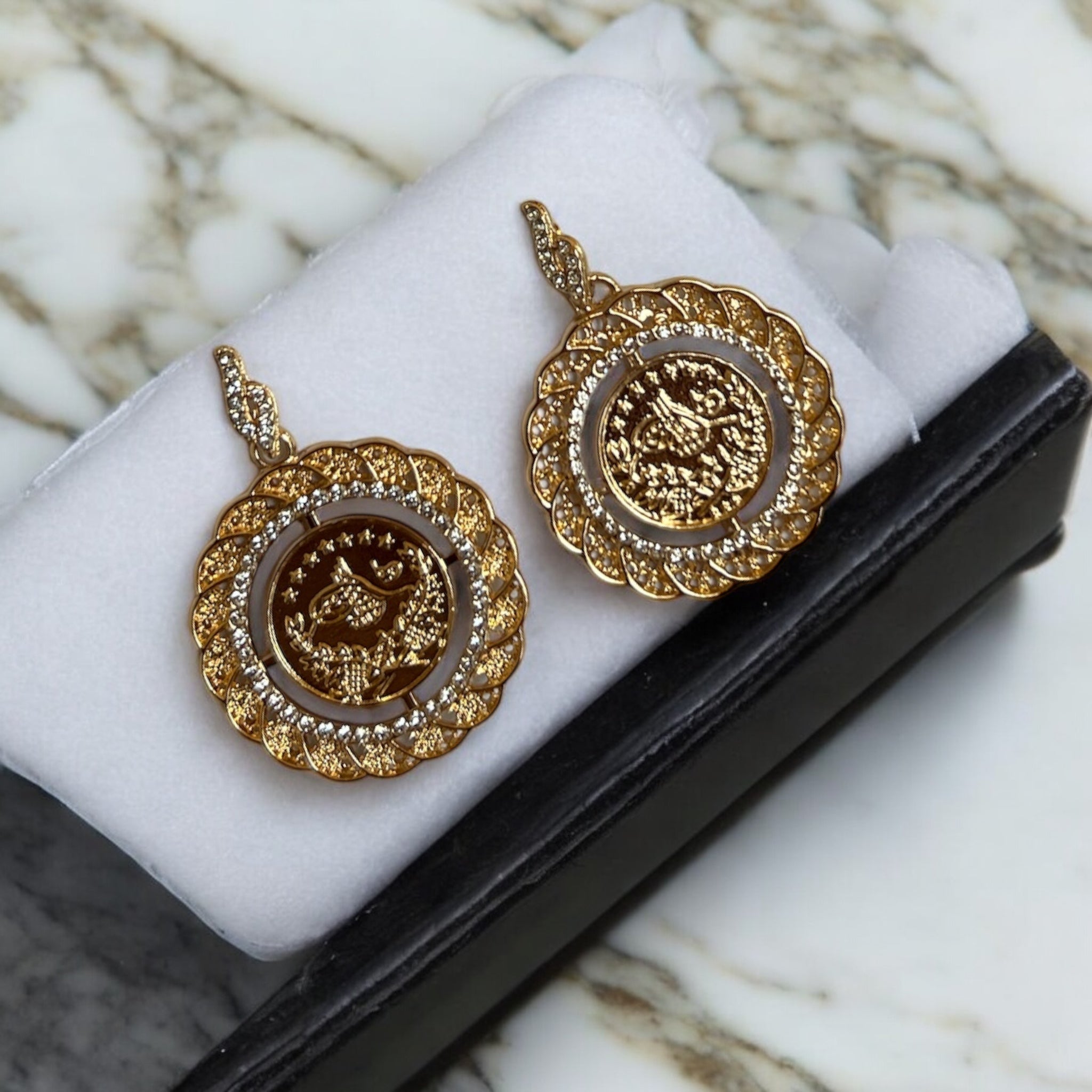 Al Jeab II coins earrings