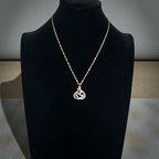 My Mom ( امي ) in Arabic 18k Pleated Gold Necklace