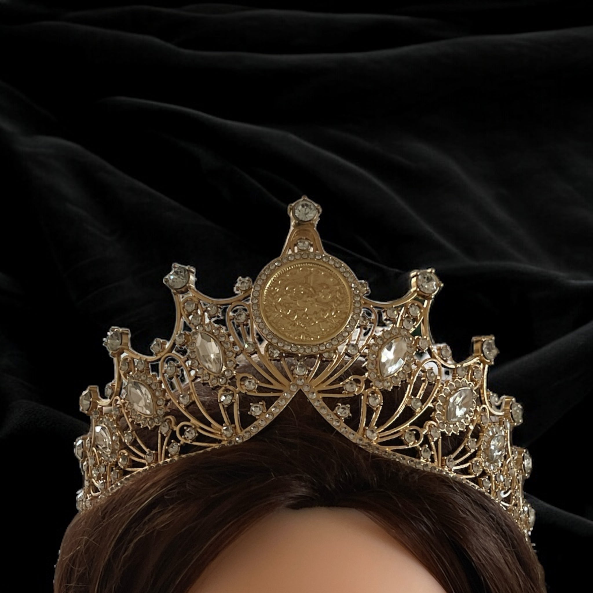 Rowayda Gold coin tiara
