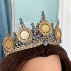 Dheisheh II Ice Blue and Gold Crown
