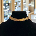 Mini stacked coins choker