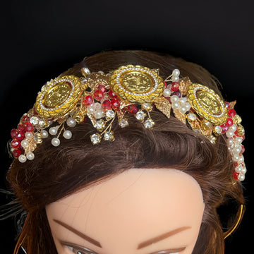 Nablus Red and Gold headpiece