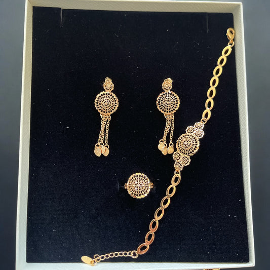 Beit Hanoun 4pcs pleated gold set