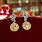 Surif silver coin earrings