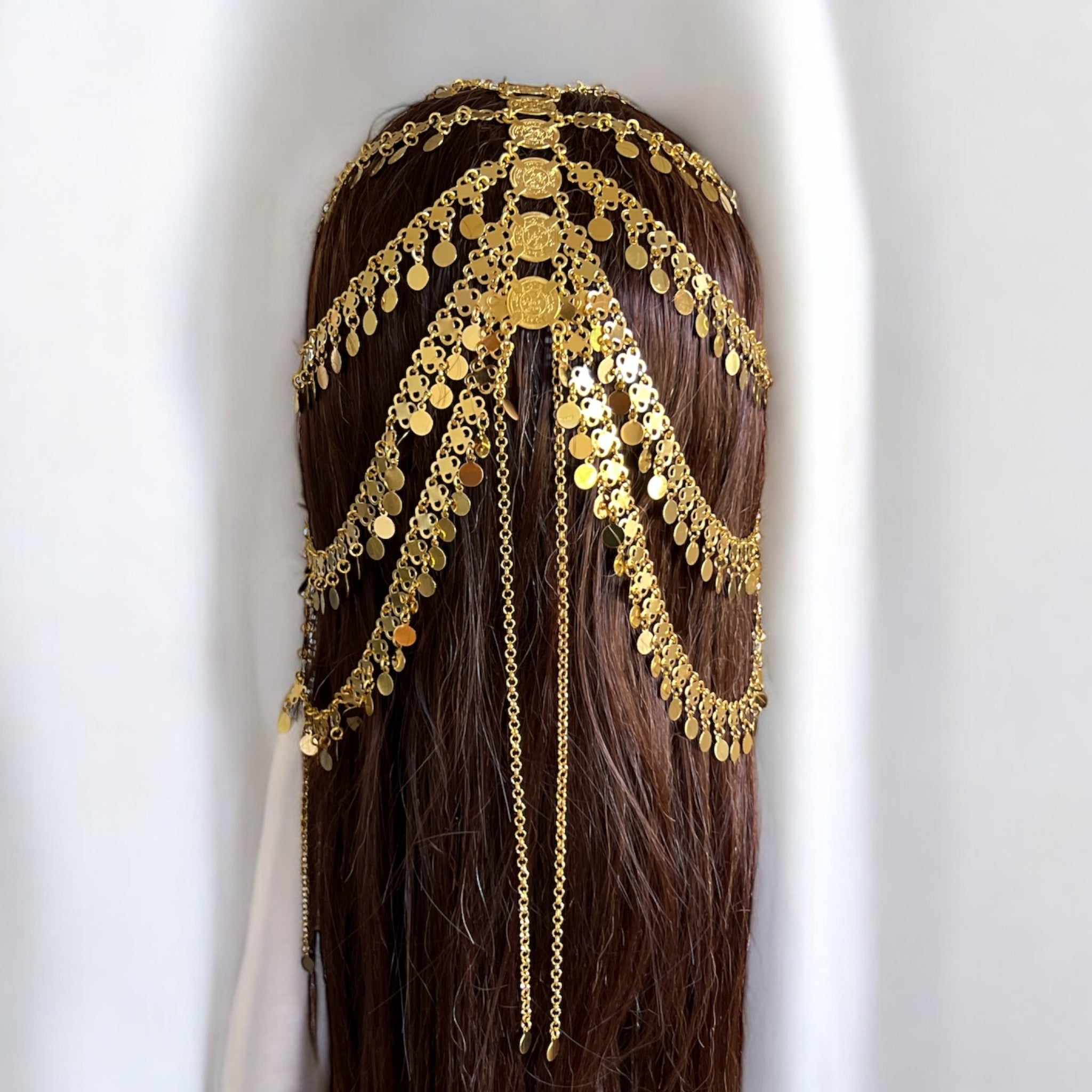 Biddya Gold Headpiece maang