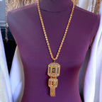Bir zit necklace Pleated Gold