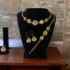 Tubas Gold lira coin jewelry set