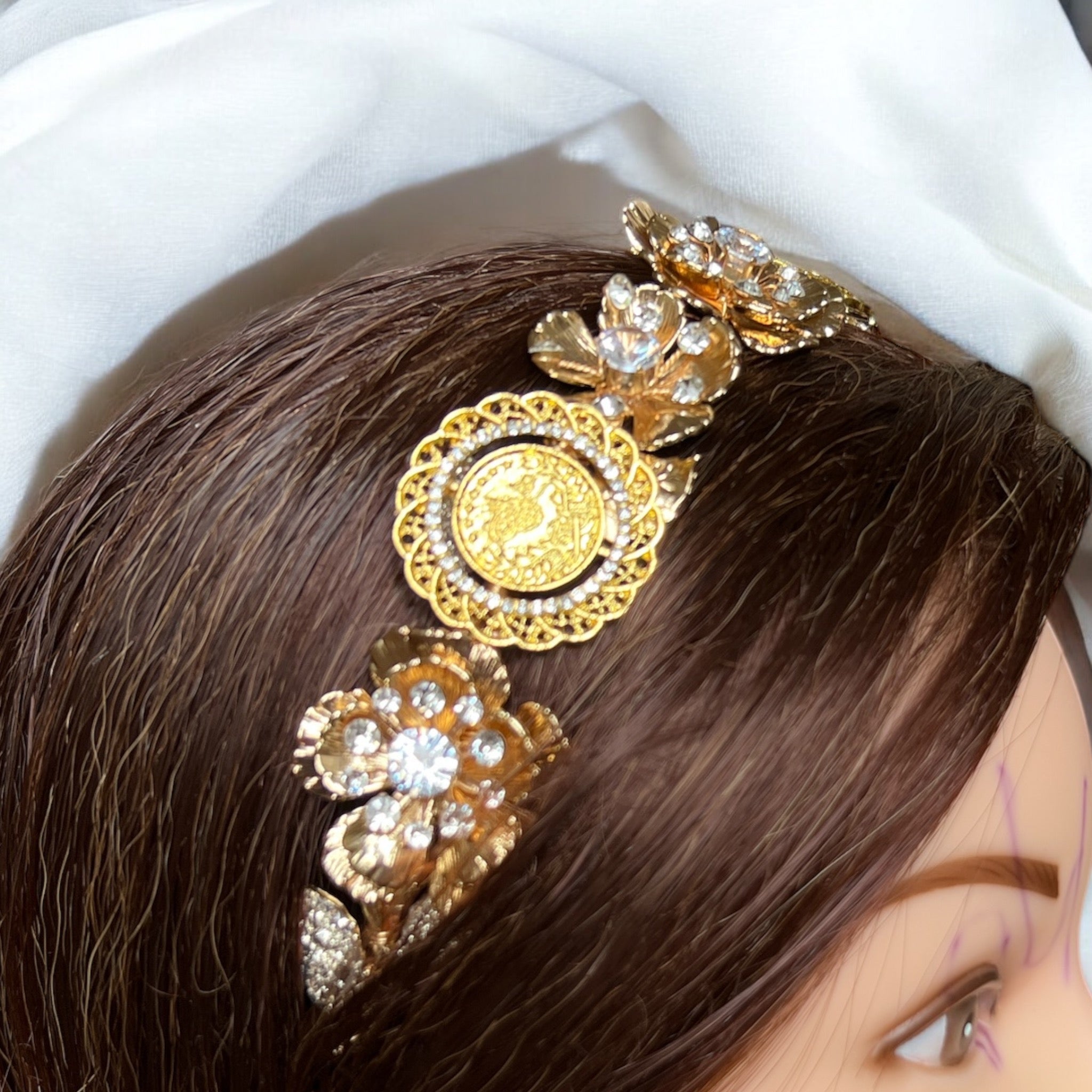 Bardala Flowers and coins headband