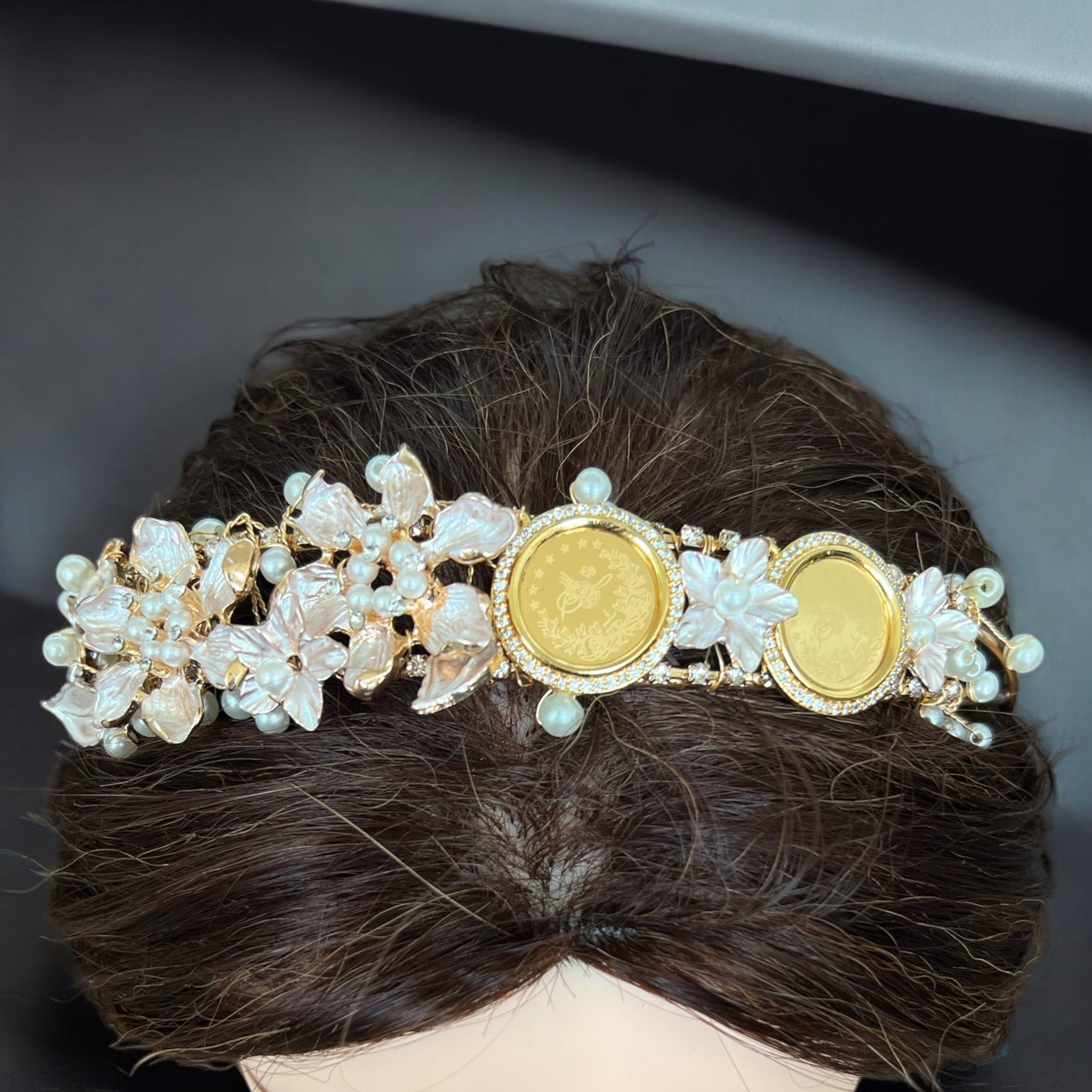 Ayn Shibli flowers and coins headband