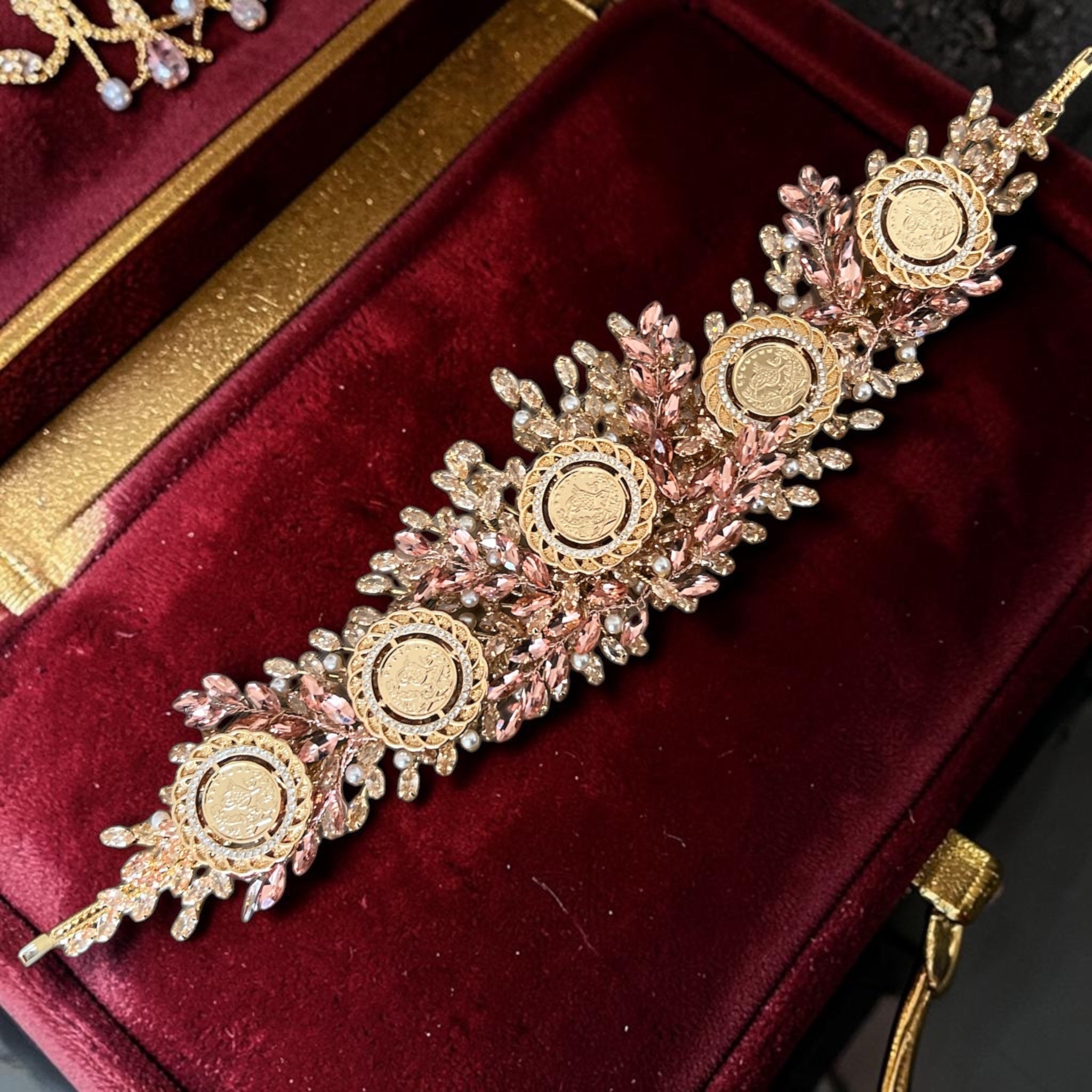 Sajur five Rose Gold / Gold headpiece