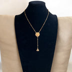 Ajjur III coin circle Pleated Gold necklace