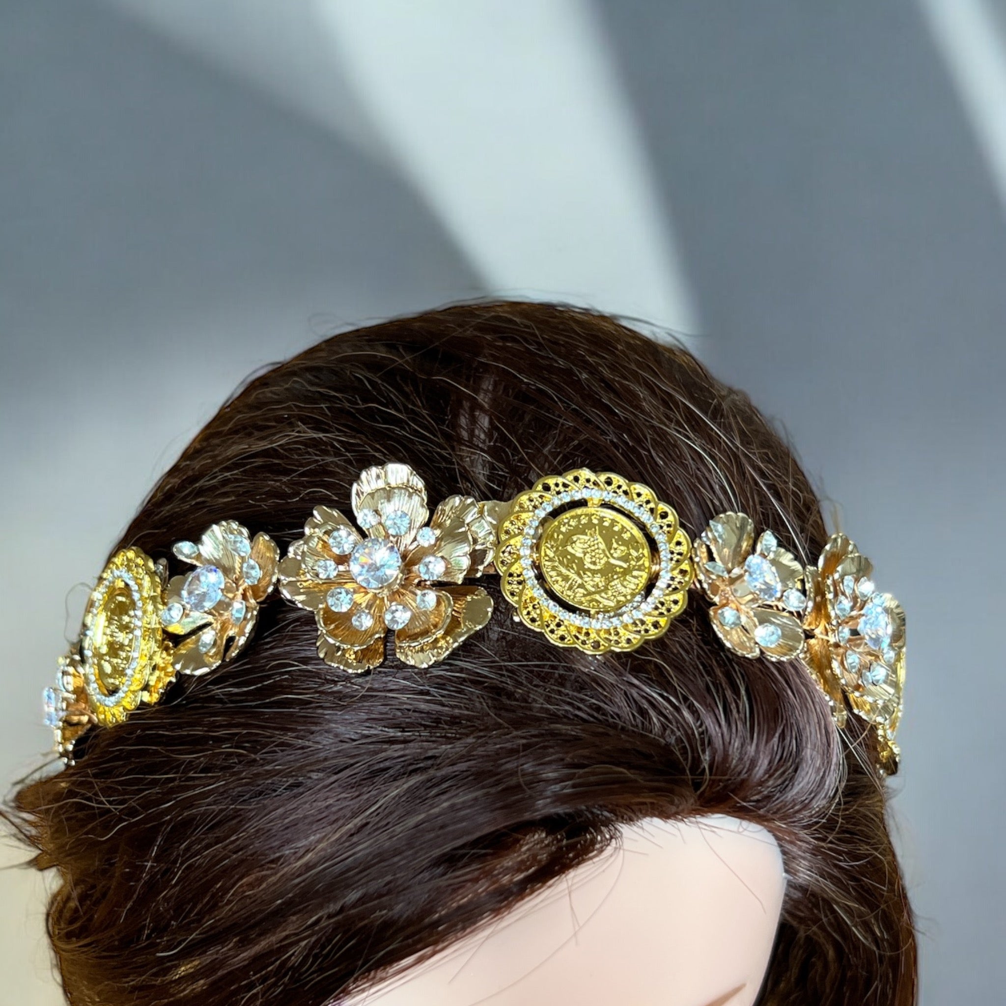 Bardala Flowers and coins headband
